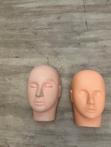 Used Cosmetology Mannequin Half Heads - Set of 2