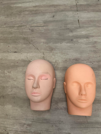 Used Eyelash Training Mannequin Heads - Set of 2