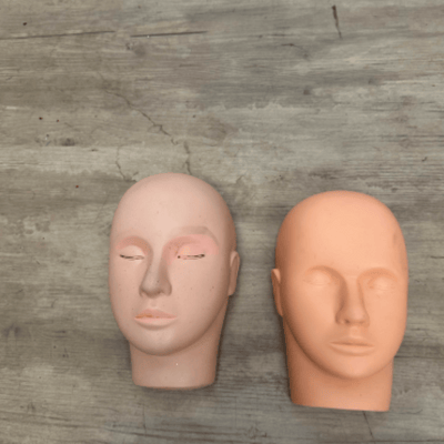 Used Cosmetology Mannequin Half Heads - Set of 2