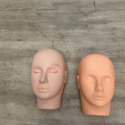 Used Eyelash Training Mannequin Heads - Set of 2