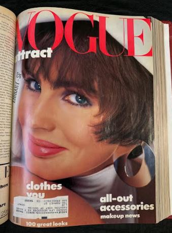 Vintage 1986 Jan-March Vogue Magazine Collection Bound Hardcover book