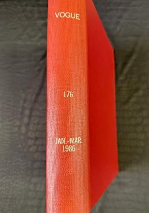 Vintage 1986 Jan-March Vogue Magazine Collection Bound Hardcover book