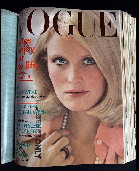 Vintage 1972 (Jan-June)  Vogue Magazine Collection Bound Hardcover Editions