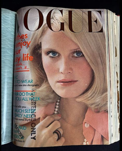Vintage 1972 (Jan-June)  Vogue Magazine Collection Bound Hardcover Editions