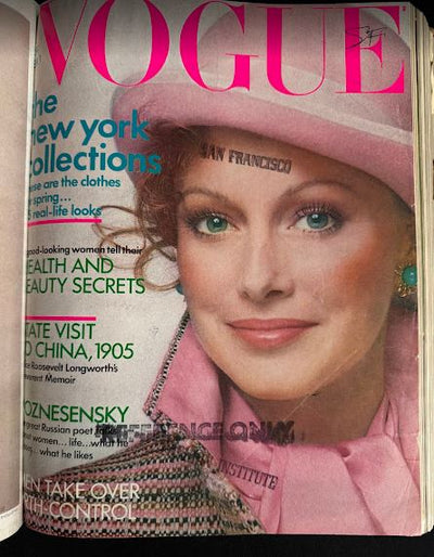 Vintage 1972 (Jan-June)  Vogue Magazine Collection Bound Hardcover Editions