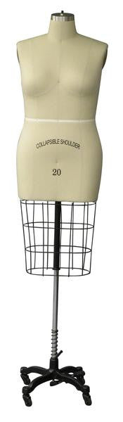 Female PLUS Size Half Body Sewing Form by ROXY: Sizes 14 - 24