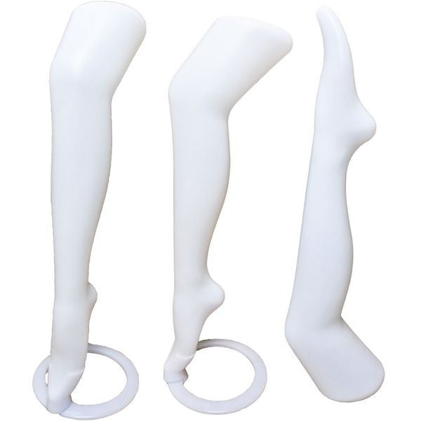 Female Leg with Stand: Thigh High White