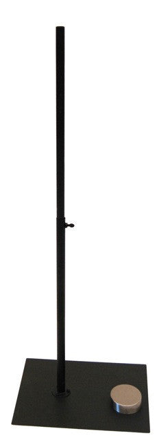 Metal Dress Form Floor Stand: Black Rectangular Base