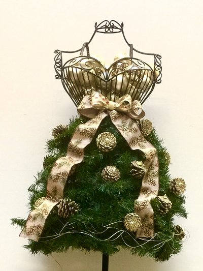 Vintage Style Dress Christmas Tree Digital Tutorial