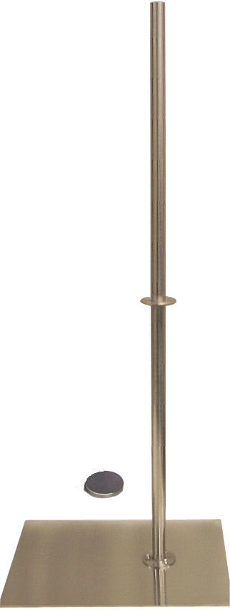 Metal Dress Form Floor Stand: Chrome Rectangular Base