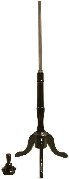 Male Dress Form with Bendable Arms: White Jersey, Black Wood Tripod Base