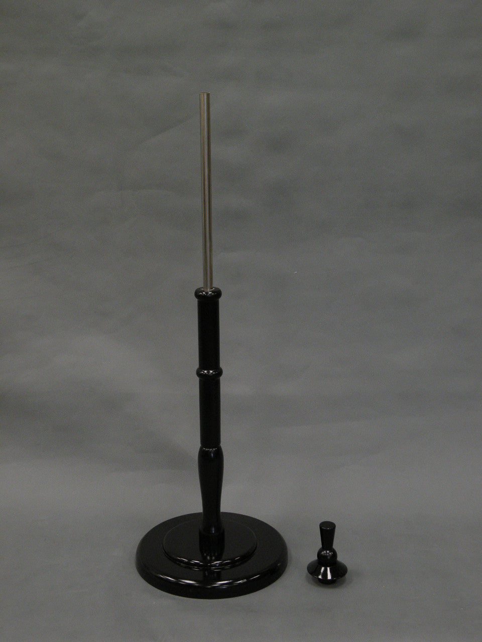 White Jersey with Round Black Wood Base: Female French Dress Form