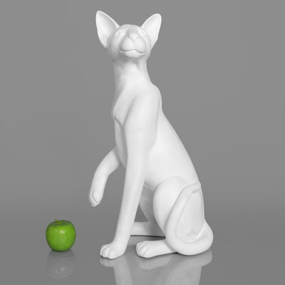 Siamese Cat Mannequin: Matte White or Glossy Black