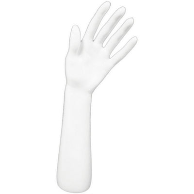 Glossy White Glove and Jewelry Display Hand
