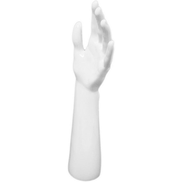 Glossy White Glove and Jewelry Display Hand