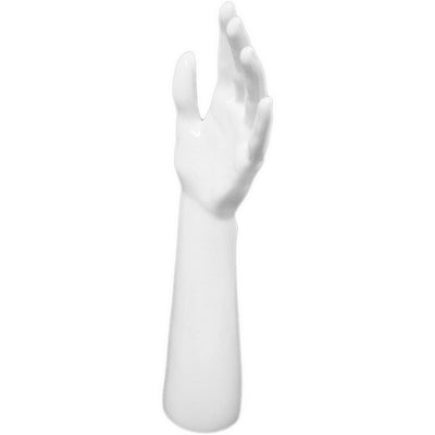 Glossy White Glove and Jewelry Display Hand