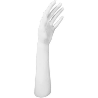 Glossy White Glove and Jewelry Display Hand