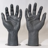 LEFT Male Hyper Realistic Mannequin Hand, Magnetic Bottom with Base