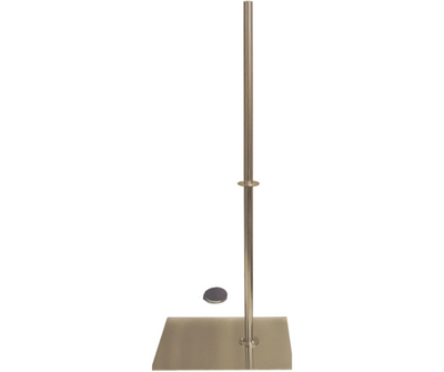 Dress Form Floor Stand: Brushed Metal Rectangular Base TALL