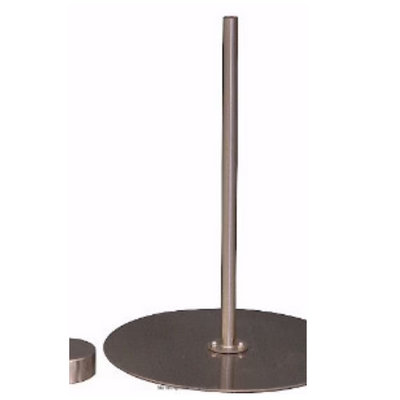 Dress Form Floor Stand: Brushed Metal Round Base TALL