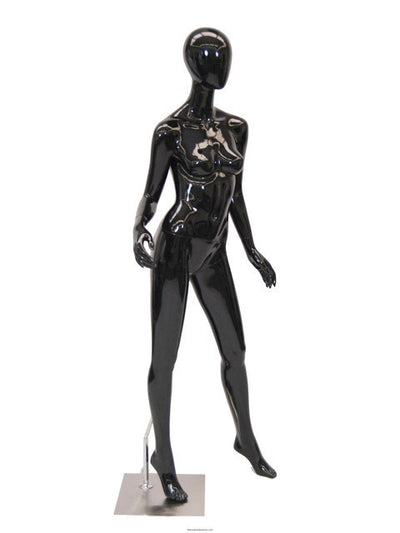 Ebony 2: Black Glossy Egghead Female Mannequin
