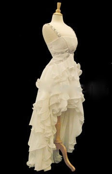 Wasp Waist Corset Dress Form: White Jersey on Natural Wood Tripod Base