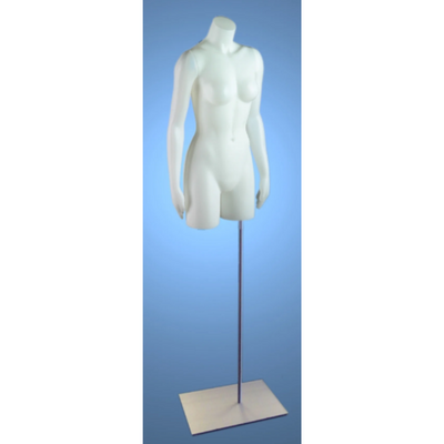 Female Half-Leg Mannequin Torso on Stand with Magnetic Arms