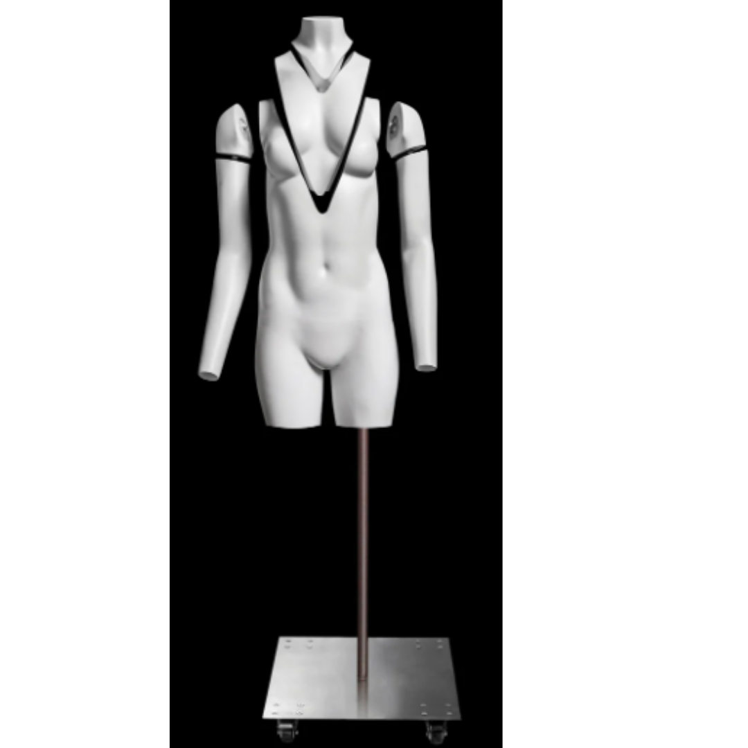 Female Half-leg Ghost Mannequin Torso (Deluxe Version)