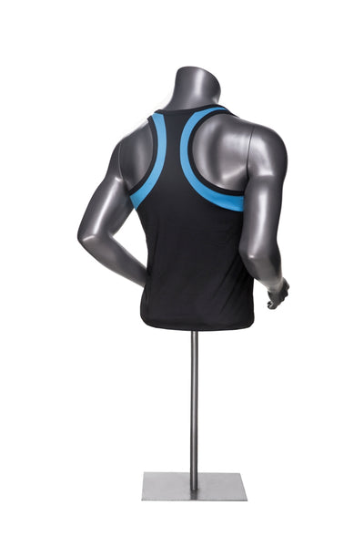 Male Athletic Torso: Glossy Grey