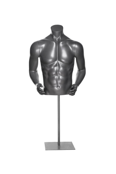 Male Athletic Torso: Glossy Grey