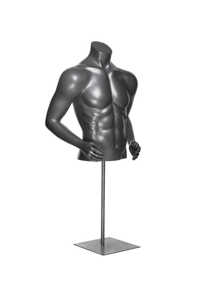 Male Athletic Torso: Glossy Grey