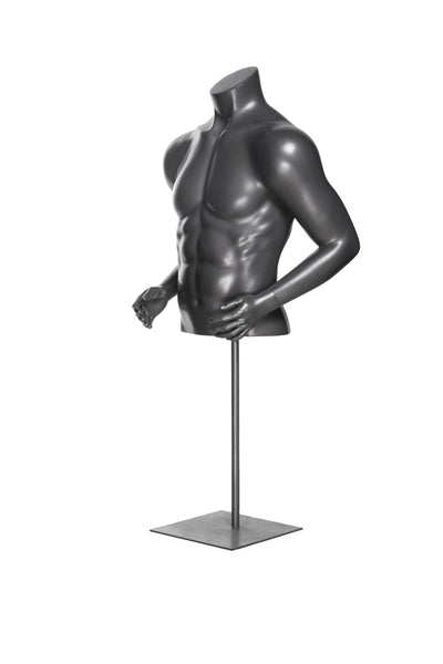 Male Athletic Torso: Glossy Grey