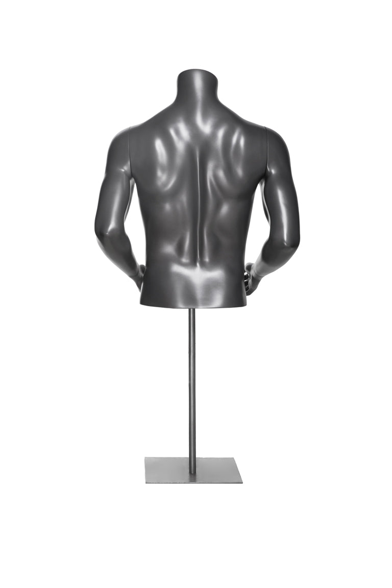 Male Athletic Torso: Glossy Grey