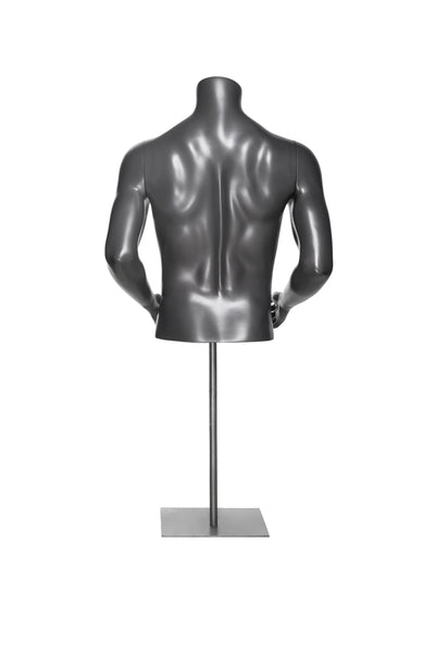 Male Athletic Torso: Glossy Grey