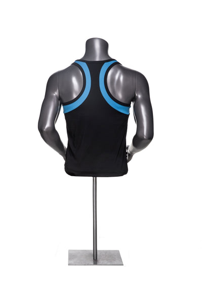 Male Athletic Torso: Glossy Grey