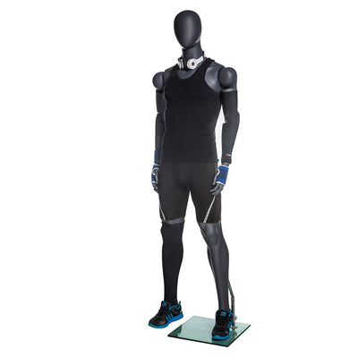 Armand: Articulated Egghead Male Mannequin in Black