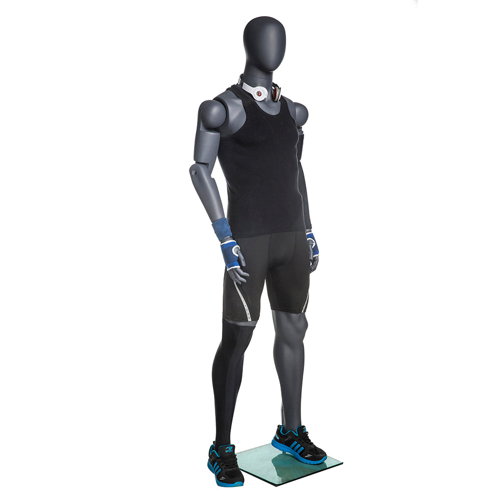 Armand: Articulated Egghead Male Mannequin in Black