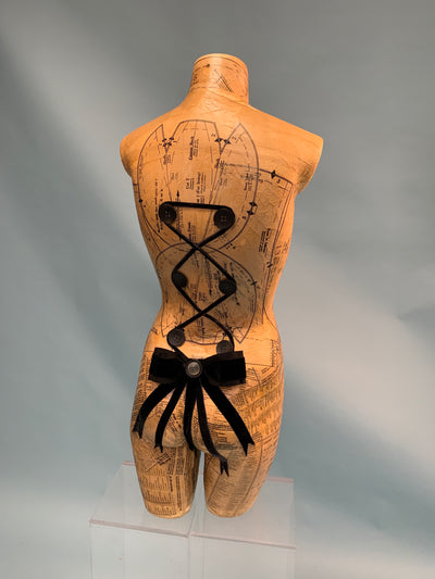 DaVinci-inspired Decoupaged Mannequin Torso-#1