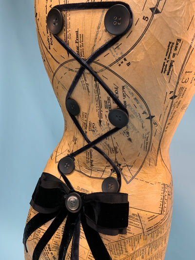 DaVinci-inspired Decoupaged Mannequin Torso-#1