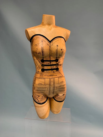 DaVinci-inspired Decoupaged Mannequin Torso -#2