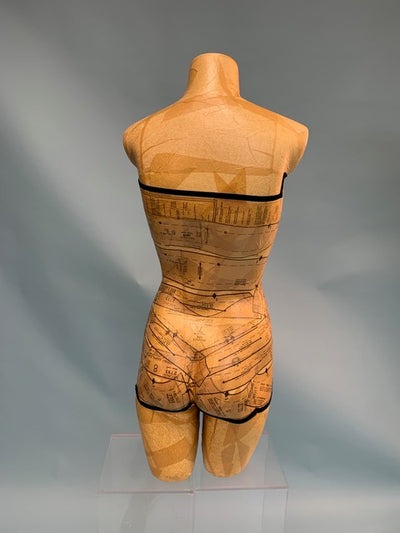 DaVinci-inspired Decoupaged Mannequin Torso -#2