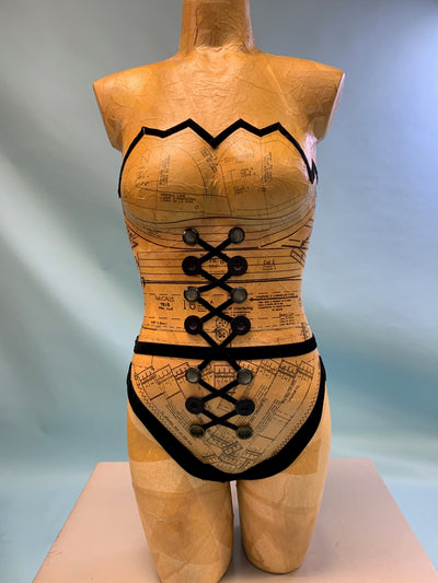 DaVinci-inspired Decoupaged Mannequin Torso -#3