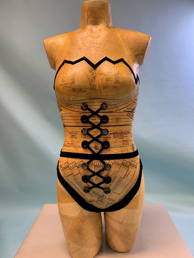 DaVinci-inspired Decoupaged Mannequin Torso -#3