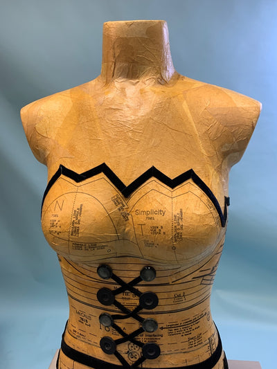DaVinci-inspired Decoupaged Mannequin Torso -#3