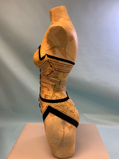 DaVinci-inspired Decoupaged Mannequin Torso -#3