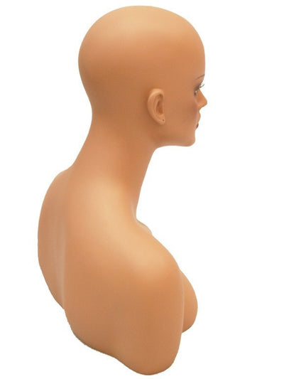 Megan: Female Mannequin Head with Partial Chest