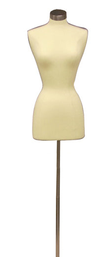 Female French Dress Form: White Jersey with 2 Base Options