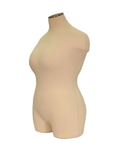 Plus Size Female Dress Form with Partial Leg (without base)