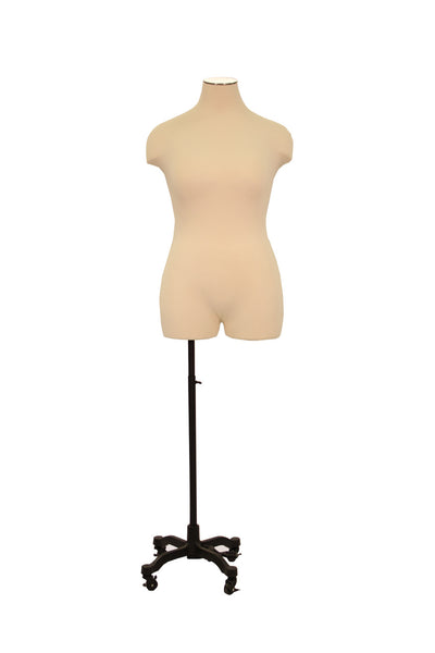 Plus-Size Female Dress Form: With Partial Leg & Base Options