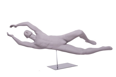 Soccer Playing Male Mannequin 4: Matte Light Grey